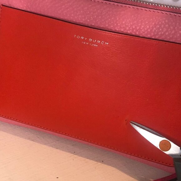 Tory Burch Color Block Leather Crosssbody Bag with Tassel - Picture 12 of 13